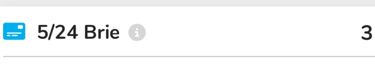 A screen shot shows the author's 5/24 status on Travel Freely